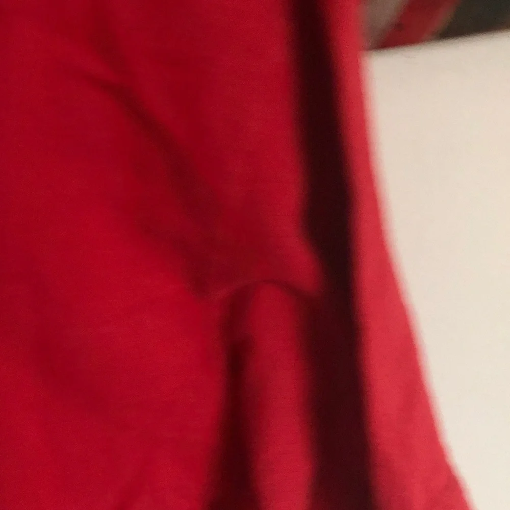 Tommy Hilfiger Bright Red V-Neck Sweater with Signature Flag
